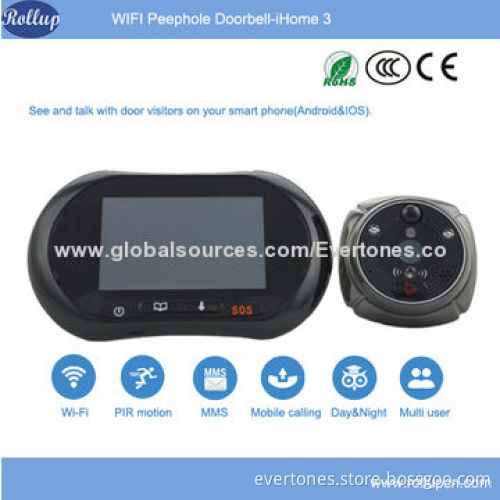 Android and iOS App Based Remote Video Talk Long Range Wi-Fi Door Bell Camera, 130 Degrees Angle